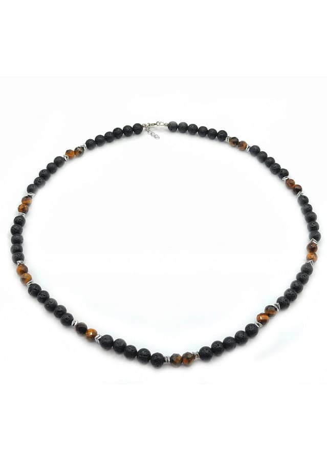 Naszyjnik męski Tygrysie oko 925