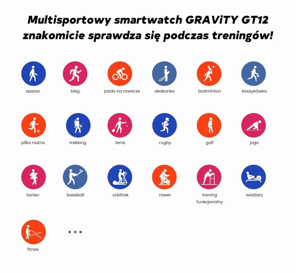 Smartwatch Damski GRAVITY GT12-6 Fioletowy Pasek Silikonowy + Srebrna Bransoleta